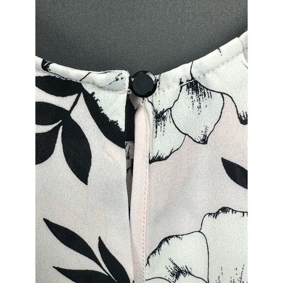 Nine West Women Black Pink White Dressy Tank Top Sleeveless Blouse Large 12/14 - Picture 9 of 12